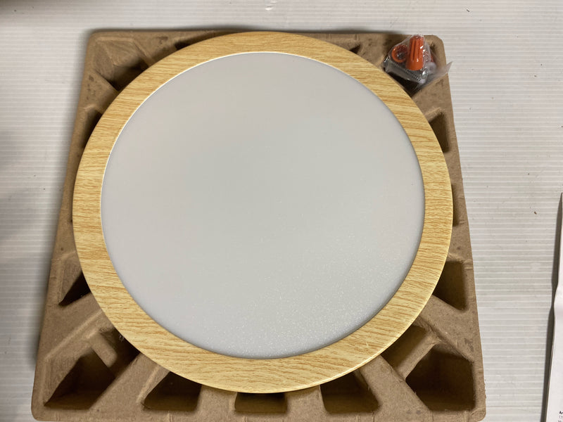 Artika 10FM-DR5C-HD2WD Dryad 10 in. 1 Light 5CCT Wood Finish Selectable LED Integrated Flush Mount Ceiling Light