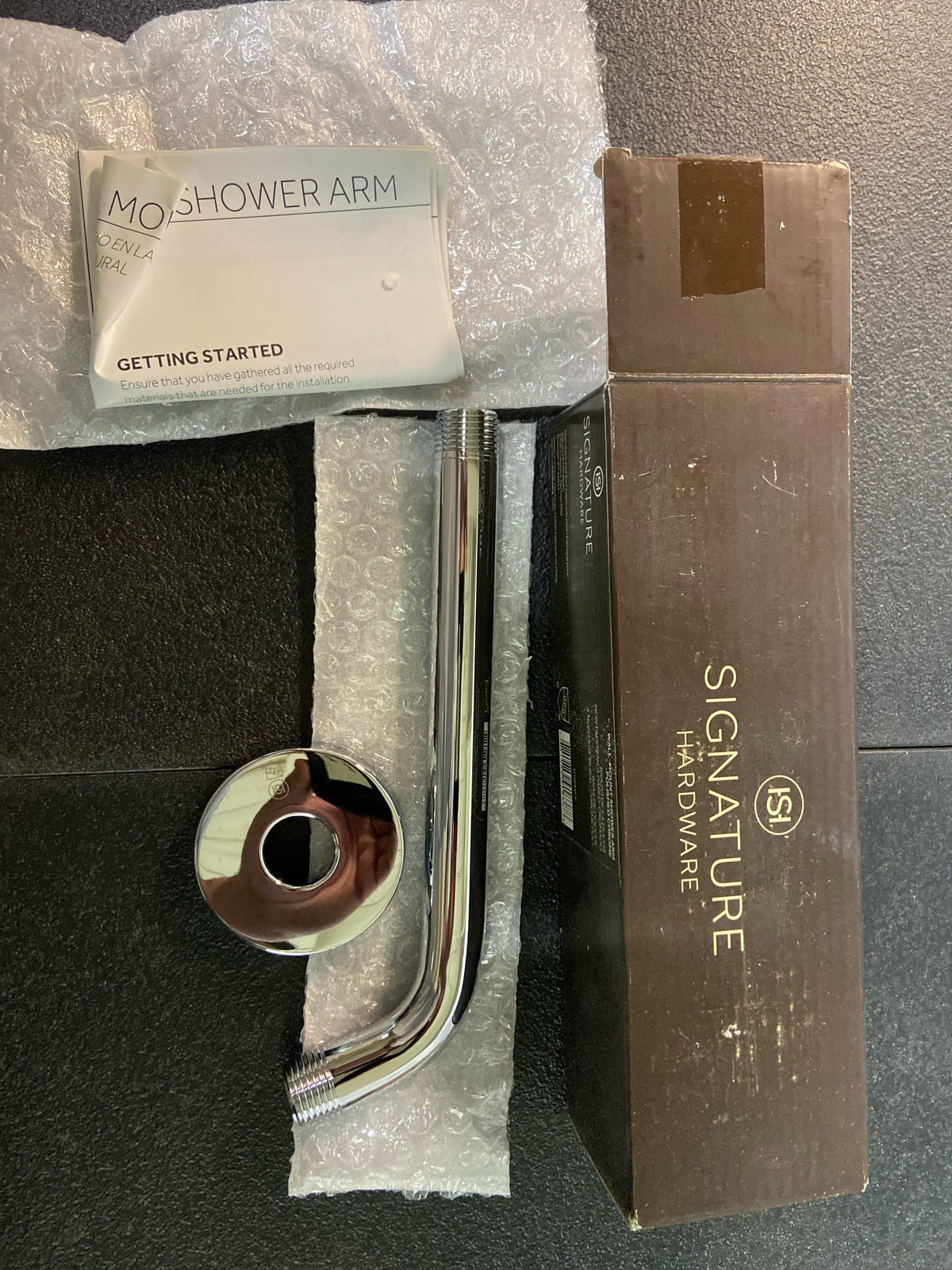 Signature Hardware SHSK83CP 8 in. Shower Arm in Chrome with flange
