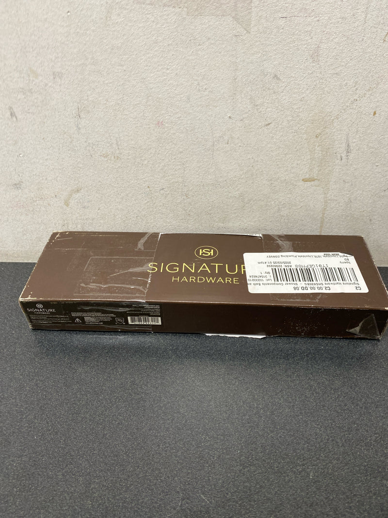 Signature Hardware SHSK86BG 12" Standard Shower arm with Flared Flange - Brushed Gold