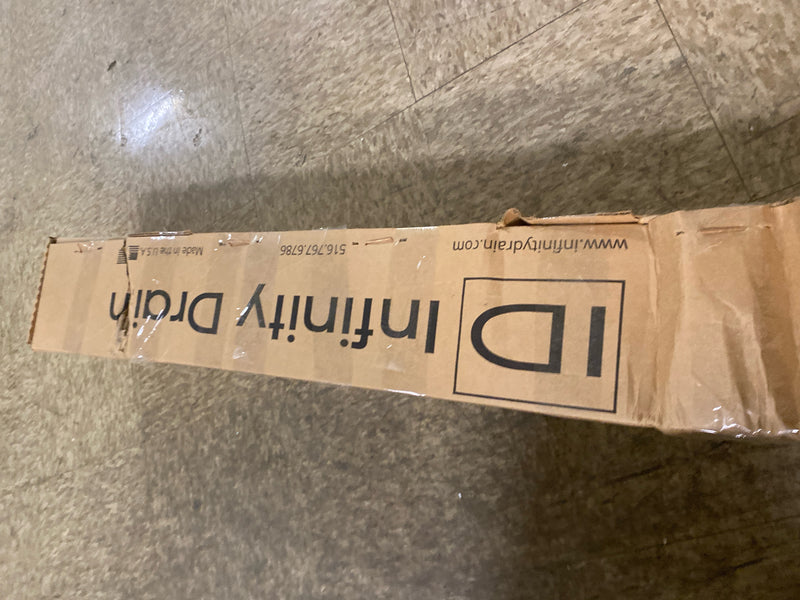 Infinity Drain S-LTIF 6536 SB 36" Site Sizable Stainless Steel Low Profile Linear Drain Kit with 2-1/2" Tile Insert Frame – Includes PVC Channel, Stop Ends, and Outlet Assembly - Satin Bronze