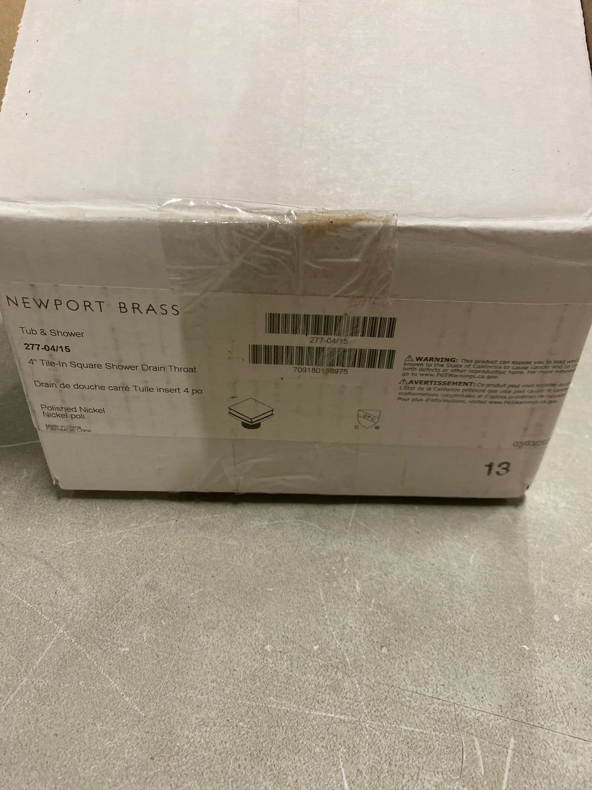 Newport Brass 277-04-56 4" Tile In Drain Throat - Flat Black