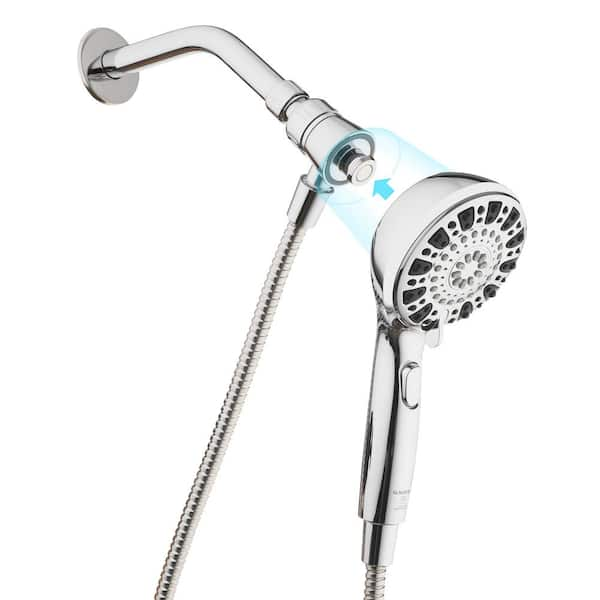 Glacier bay 8571101HC Push Release 6-Spray Wall Mount Handheld Shower Head 1.8 GPM in Chrome