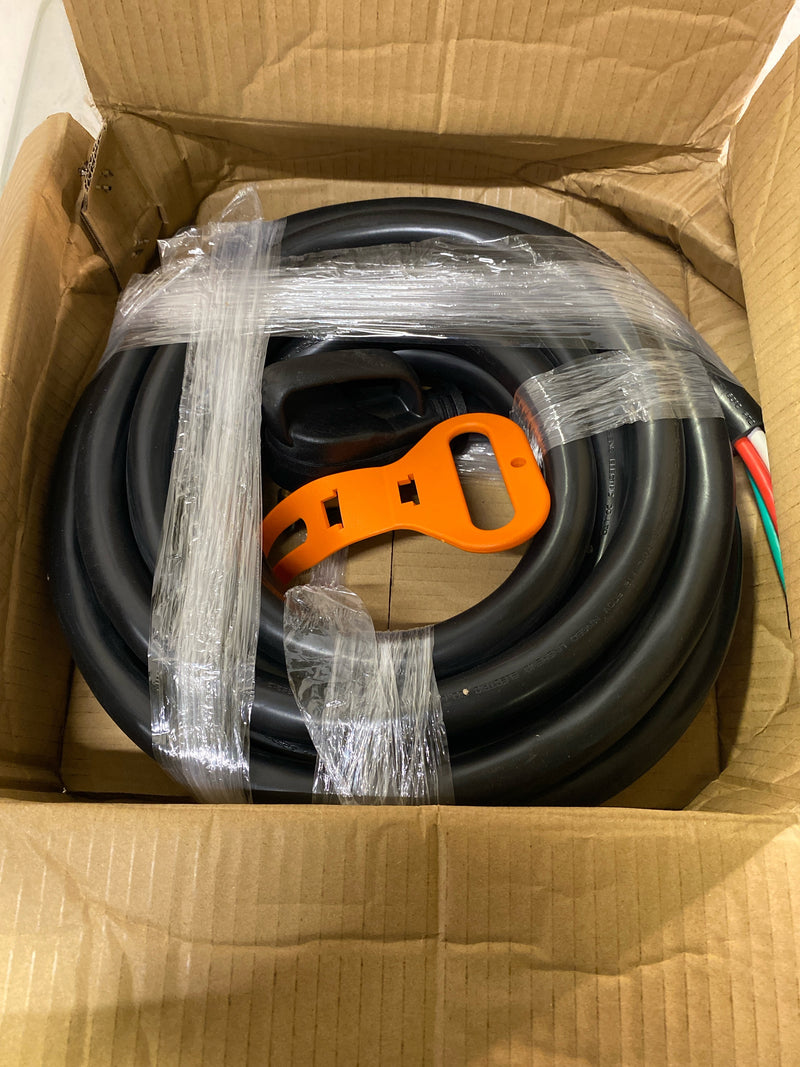 Svopes FDJYCX25FTX50AWCZV1-V1229 25 ft. 50 Amps RV Camp Power Cord 110-Volt Generator Extension Cord 6/3 + 8/1 AWG NEMA 14-50P to Bare Wire