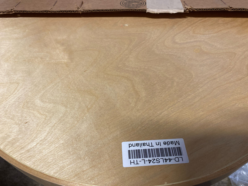 Rev-A-Shelf LD-4BW-401-24-1 Lazy Daisy Banded Wood Single Shelf 24" Kidney Shaped Lazy Susan for Corner Base Cabinets - Shelf Only - Maple