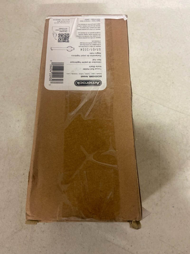 Amerock BH26540MB Arrondi Single Post Tissue Roll Holder in Matte Black