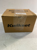 Kwikset 740HFLRCT-514S Halifax Single Cylinder Keyed Entry Lever Set with Round Rose and SmartKey - Matte Black