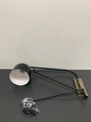 Amazon Brand – Rivet Mid-Century Swiveling Wall Sconce with Bulb, 11"H, Black and Antique Brass