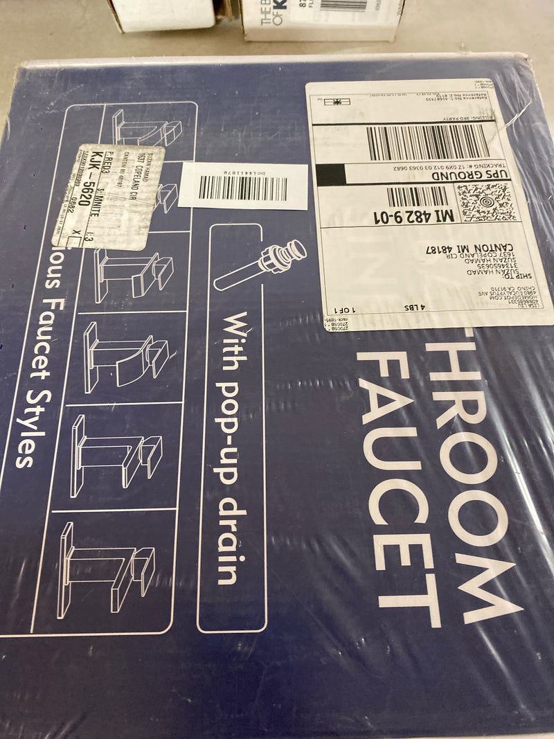 Kohler K-27009-BN Occasion 1.2 GPM Widespread Bathroom Faucet with Pop-Up Drain Assembly - Less Handles - Vibrant Brushed Nickel