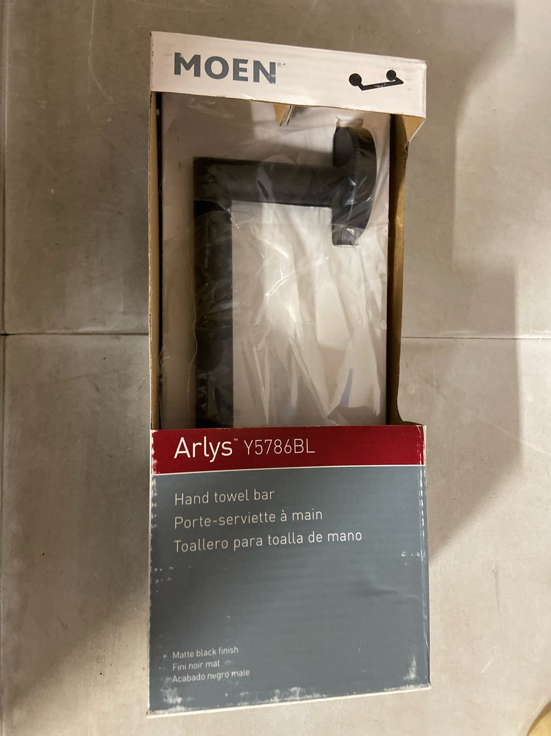Moen Y5786BL Arlys Hand Towel Bar - Matte Black