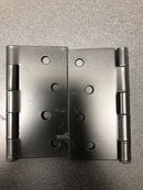 Deltana S44U1B-R Steel 4" x 4" Square Corner Plain Bearing Mortise Hinges - Zig Zag - Pair - Black