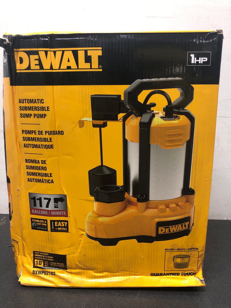 Dewalt DXWP62183 1 hp. Stainless Steel/Cast Iron Submersible Sump Pump