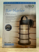 Lutec 5283001330 Coastal Bar Harbor 1-Light Black Outdoor Wall Lantern Sconce