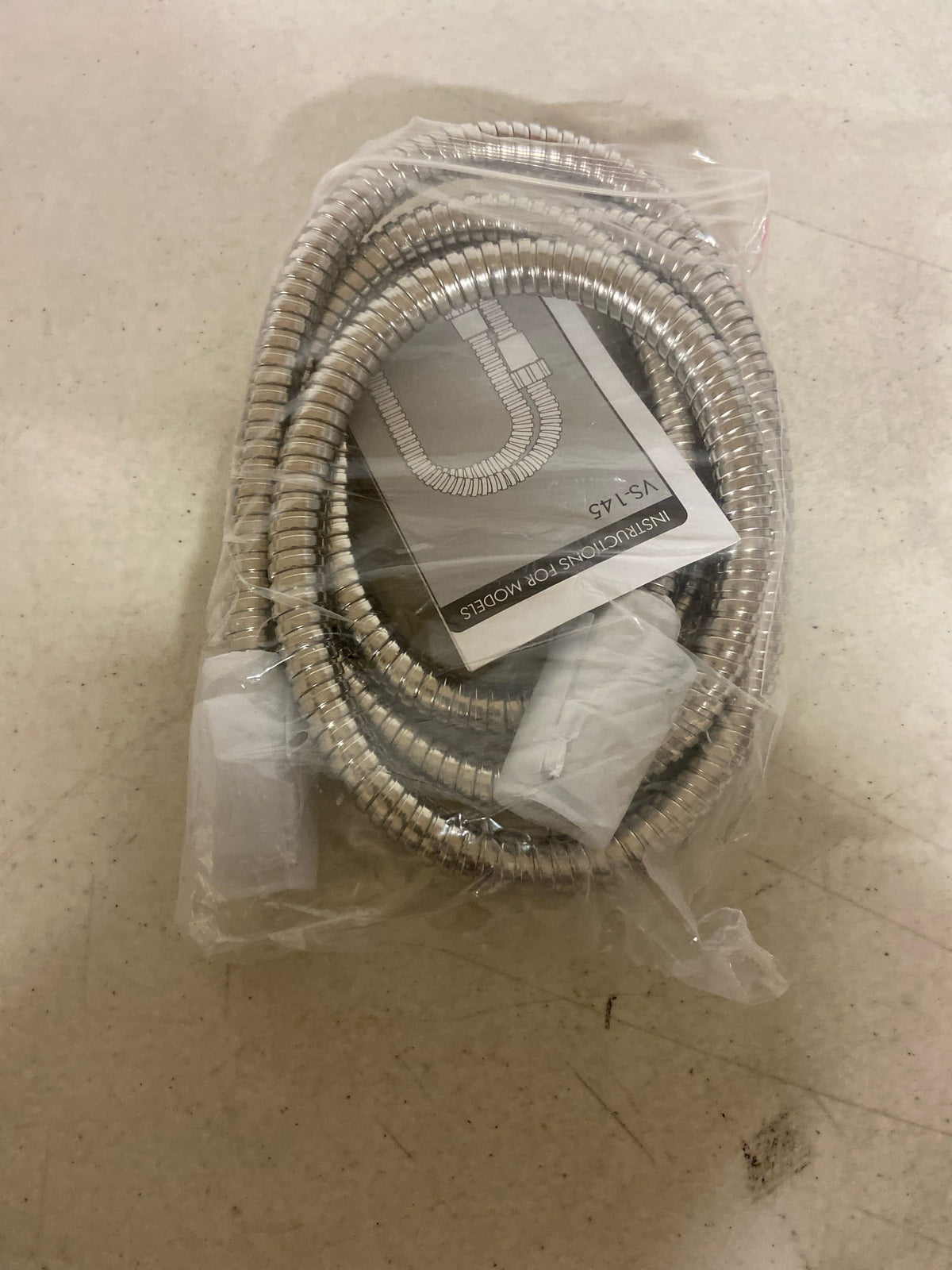 Speakman VS-145 69" Square Lock Shower Hose with 1/2" Connectors - Stainless Steel