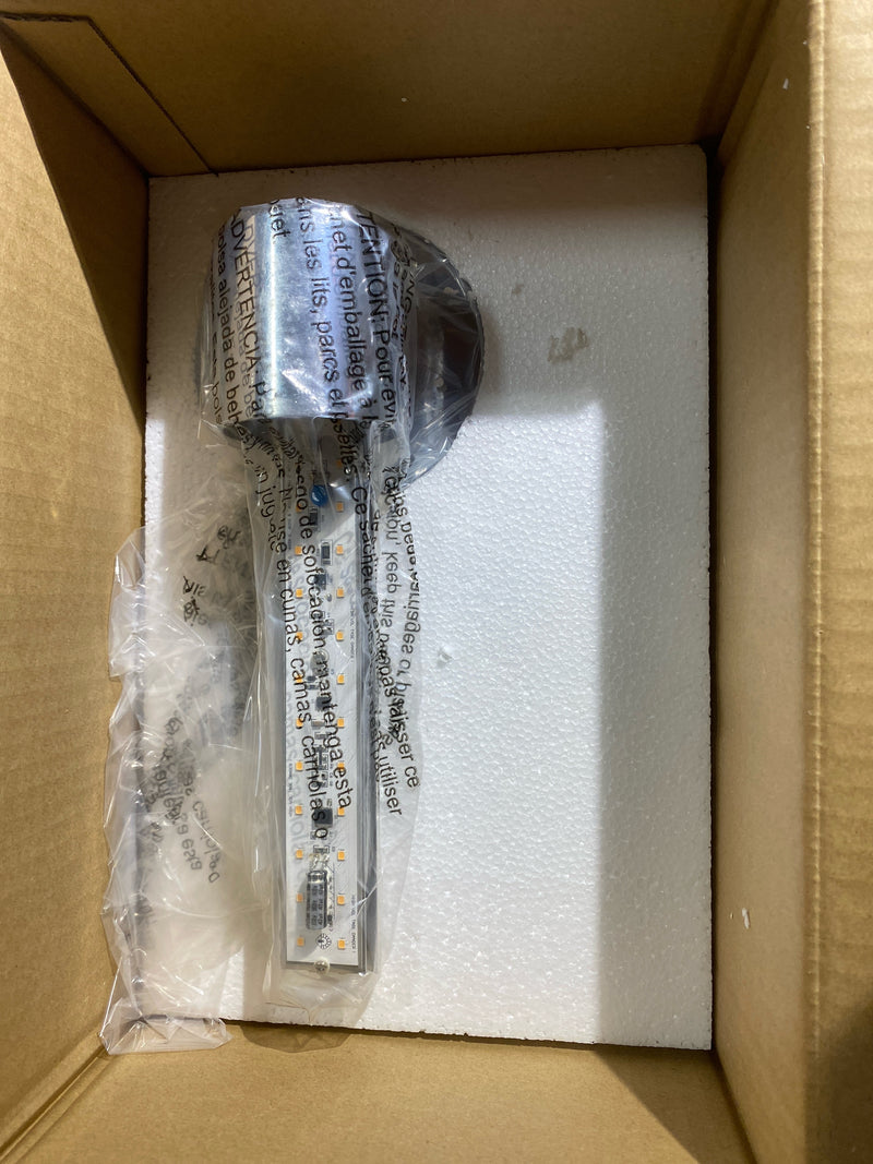 Kovacs P5041-077-L Saber II 12" Tall LED Wall Sconce with Etched White Glass Shade - Chrome