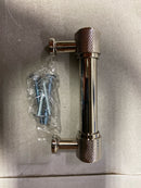 Amerock BP37742PN Faraday 3 Inch Center to Center Knurled Bar Cabinet Pull - Polished Nickel