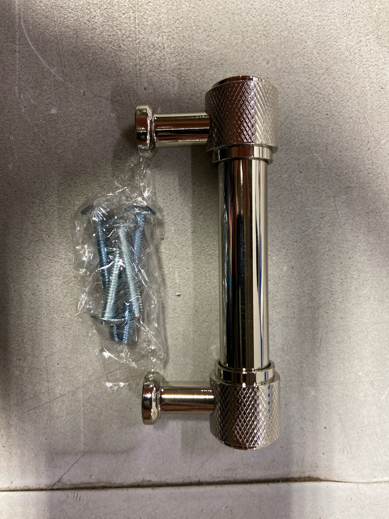 Amerock BP37742PN Faraday 3 Inch Center to Center Knurled Bar Cabinet Pull - Polished Nickel