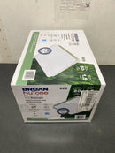 Broan BE8 Roomside 80 CFM 1.5 Sone Ceiling Mounted Energy Star Certified Bath Fan with EZDuct Connector and SlideClip Grille Technology - White