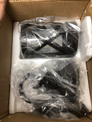 C cattleya HCA2257-W 1-Light Brown Outdoor Hardwired Wall Lantern Sconce with Clear Glass Shade