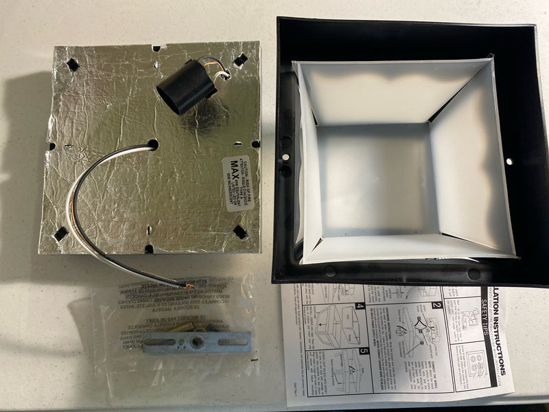 Progress Lighting P5744-31 Ceiling Mount Series 8-1/4" Single-Light Polypropylene Outdoor Flush Mount Ceiling Fixture with One-Piece White Acrylic Diffuser - Black