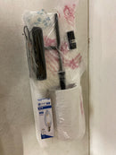 Generation lighting 4109301EN-112 Foxdale 1-Light Midnight Black Wall Sconce with LED Bulb and White Linen Fabric Shade