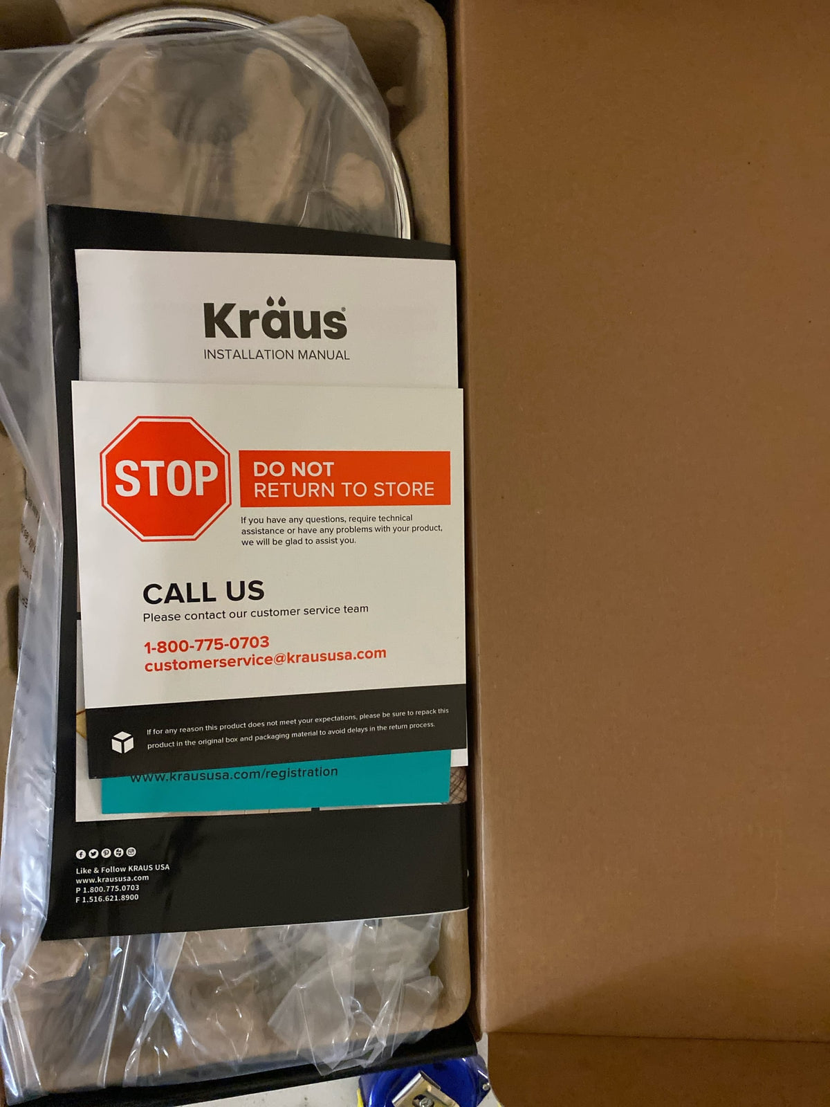Kraus FF-100CH Purita 1 GPM Cold Water Dispenser - Less Filter System - Chrome