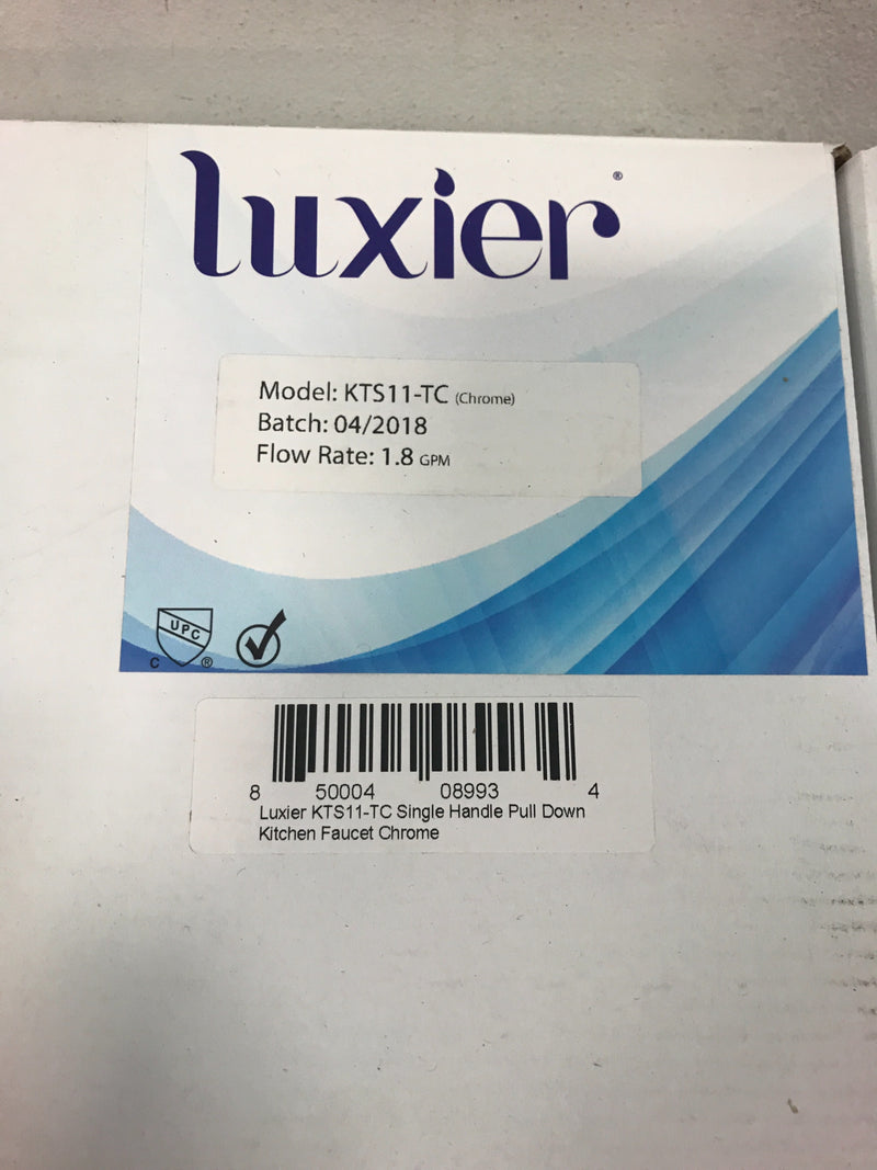 LUXIER Single-Handle Pull-Down Sprayer Kitchen Faucet with 2-Function Sprayhead in Chrome-KTS11-TC