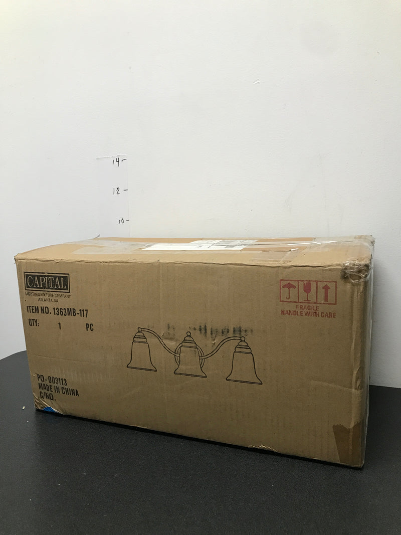 Capital Lighting 1363MB-117 3 Light 19" Wide Bathroom Vanity Light - Matte Black