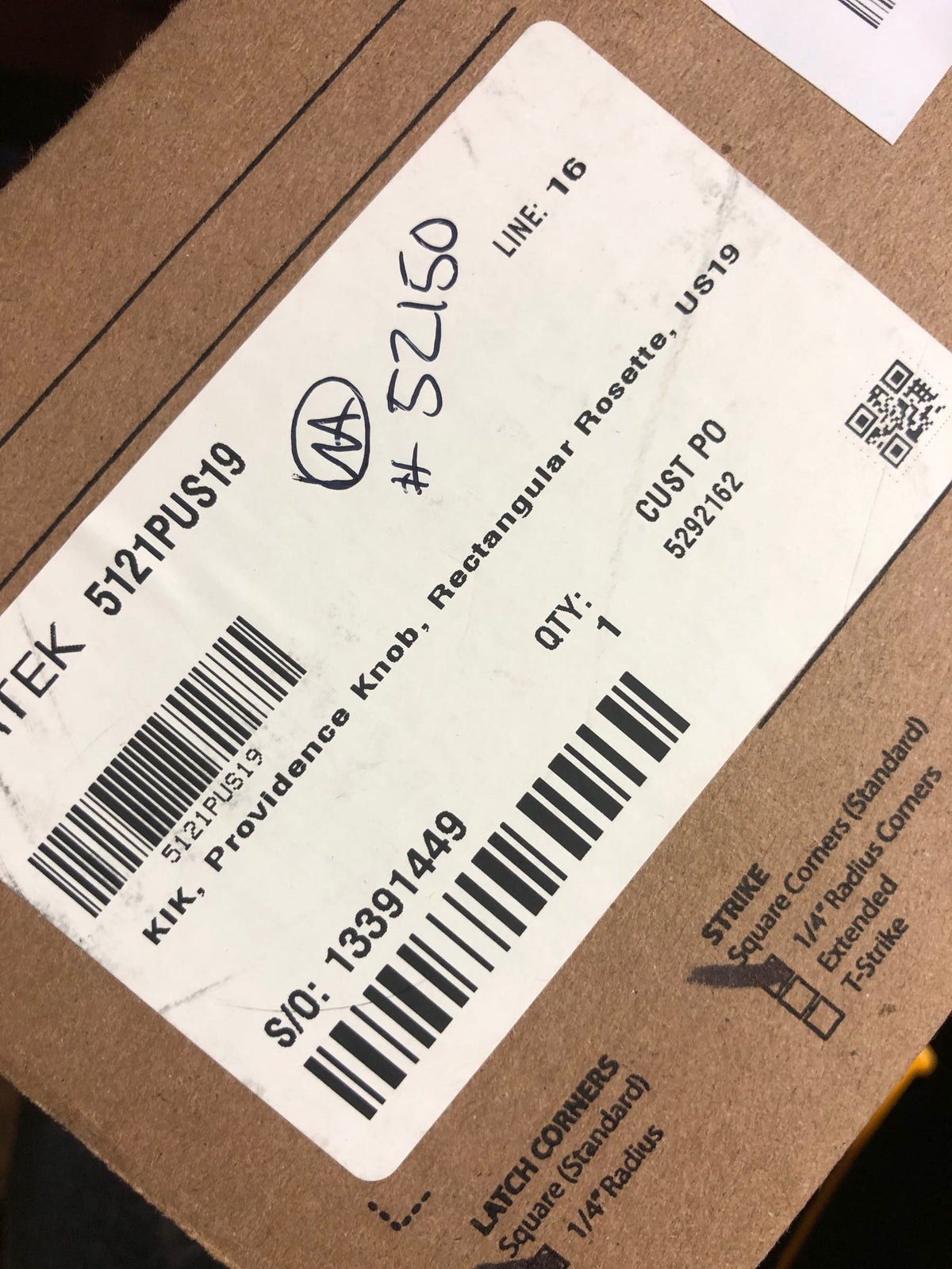 Emtek Products, Inc Emtek 5121PUS19 Providence Key In Knob Lockset with Rectangular Rosette Flat Black