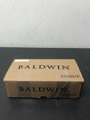 Baldwin FDROUTAR150 Round Non-Turning Two-Sided Dummy Door Knob Set with Arch Rose - Satin Nickel