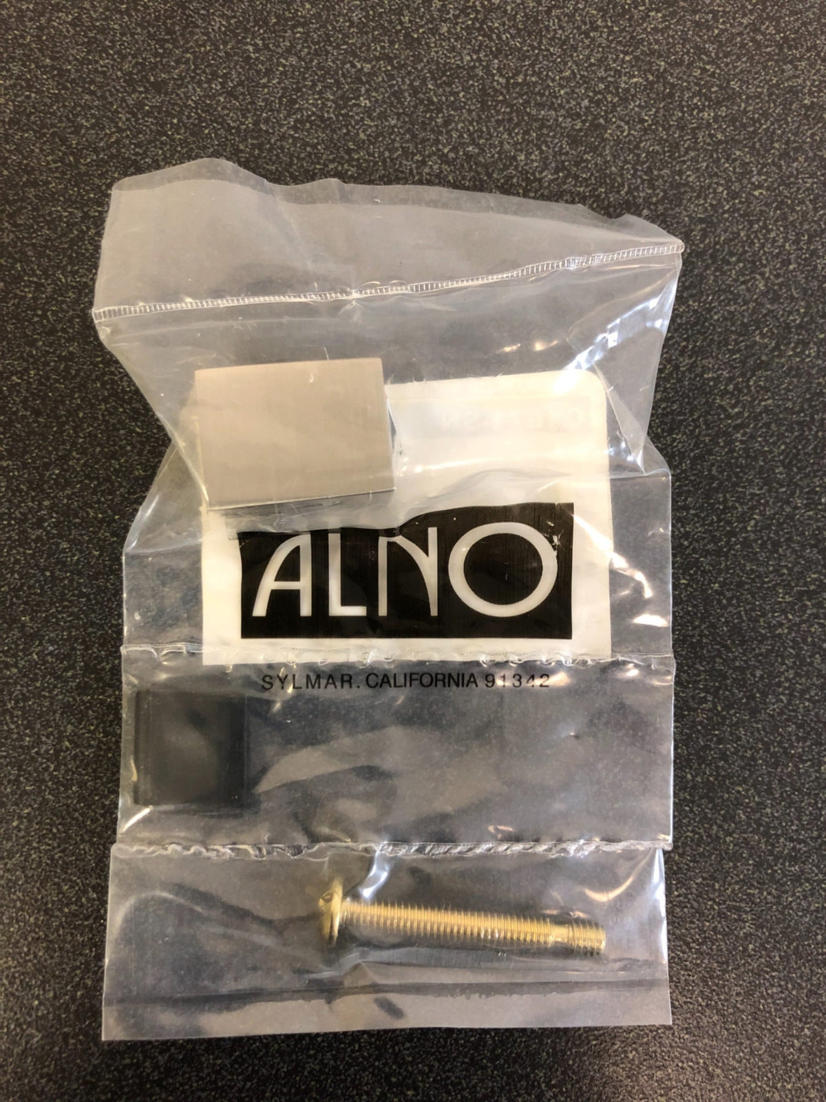 Alno 9/16 Inch Square Luxury Crystal Cabinet Ring Pull Mount - Less Ring - Satin Nickel
