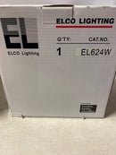 Elco EL624W 6" Sloped Phenolic Baffle with Gimbal Ring for PAR 30 Bulbs - White