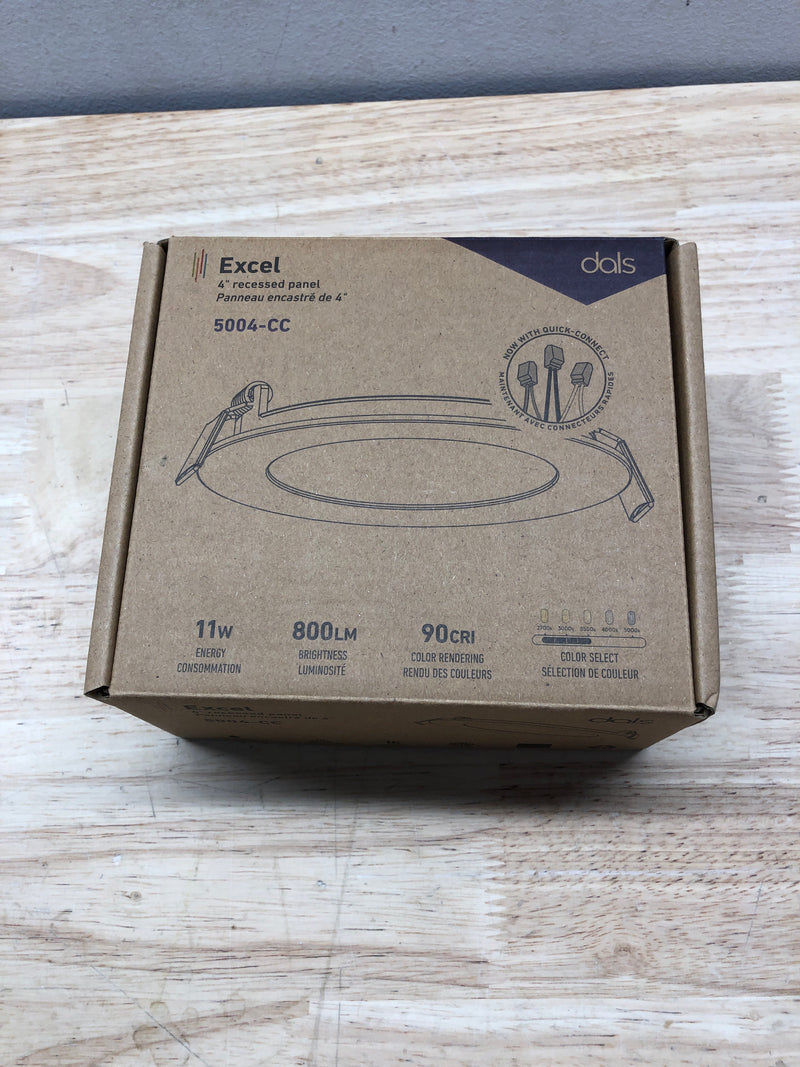 DALS Lighting 5004-CC-WH 4" LED Canless Recessed Fixture - Color Temperature Adjustable - White