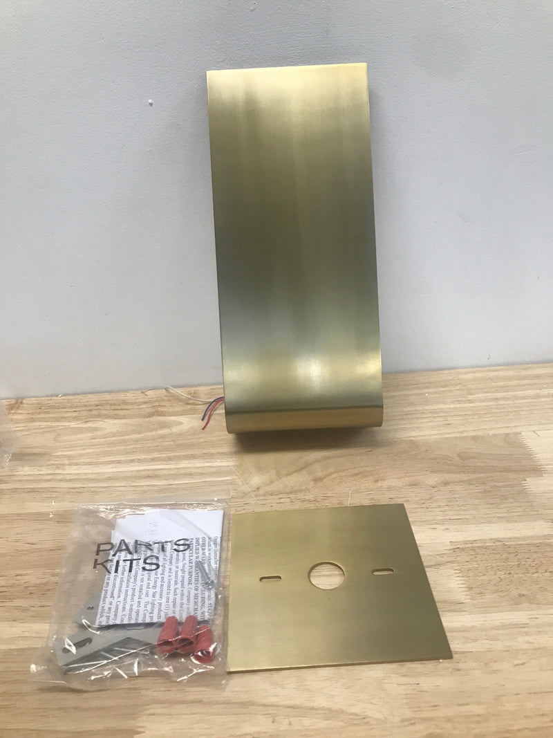 Oxygen Lighting 3-535-40 Halo Single Light 13" Tall LED Wall Sconce - Aged Brass