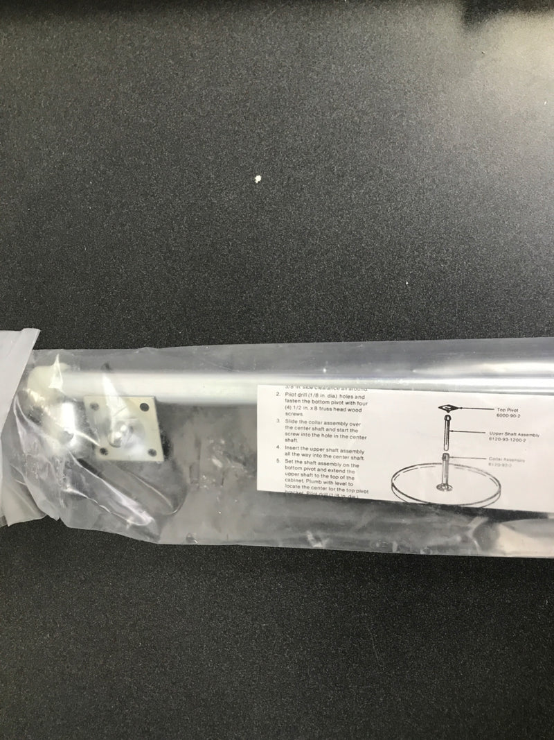 Rev-A-Shelf 7012-20-11-52 RAS Polymer 20 Inch D-Shaped 2 Shelf Lazy Susan Set with Adjustable 24-31 Inch Shaft - White