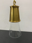 Visual Comfort TOB 5751HAB-CG Robinson 5" Small Pendant by Thomas O'Brien - Hand Rubbed Antique Brass / Clear Glass