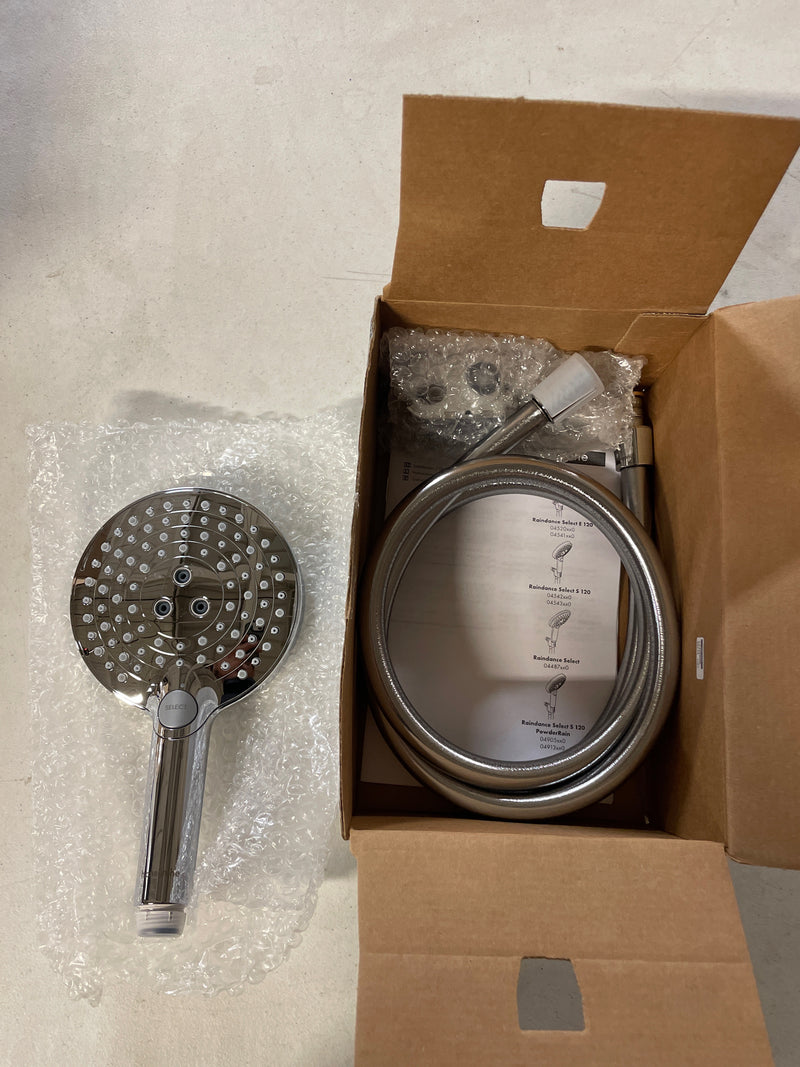 Hansgrohe 04905000 Raindance Select S 1.75 GPM Multi Function Hand Shower Package - Includes Hose and Handshower Holder - Chrome