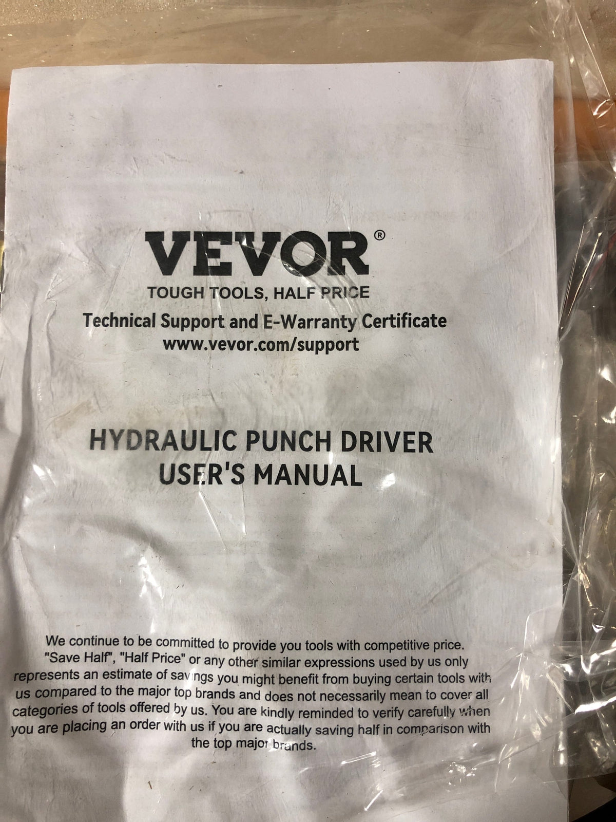 Vevor SD15T240CR2MM8SYBV0 15 Ton Hydraulic Knockout Punch Driver Kit Hole Tool 1/2 in. - 4 in. with 10 Dies