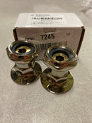Signature Hardware 196591 2" WALL-MOUNT COUPLER - SET OF 2 - Polished Nickel