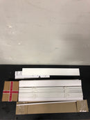 Home decorators collection 10793478352029 White Cordless Faux Wood Blinds for Windows with 2 in. Slats - 20 in. W x 48 in. L (Actual Size 19.5 in. W x 48 in. L)