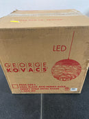 Kovacs P934-688-L Golden Eclipse 14" Wide Integrated LED Globe Pendant - Coal and Honey Gold