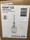 Kichler 42047OZ Everly Single Light 9" Wide Mini Pendant with Hourglass Shade - Olde Bronze