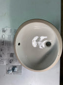 Kohler K-2209-0 White Caxton 17" Undermount Bathroom Sink with Overflow