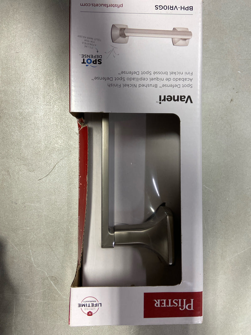 Pfister BPH-VRI0GS Vaneri Wall Mount Double Post Pivot Toilet Paper Holder in Spot Defense Brushed Nickel