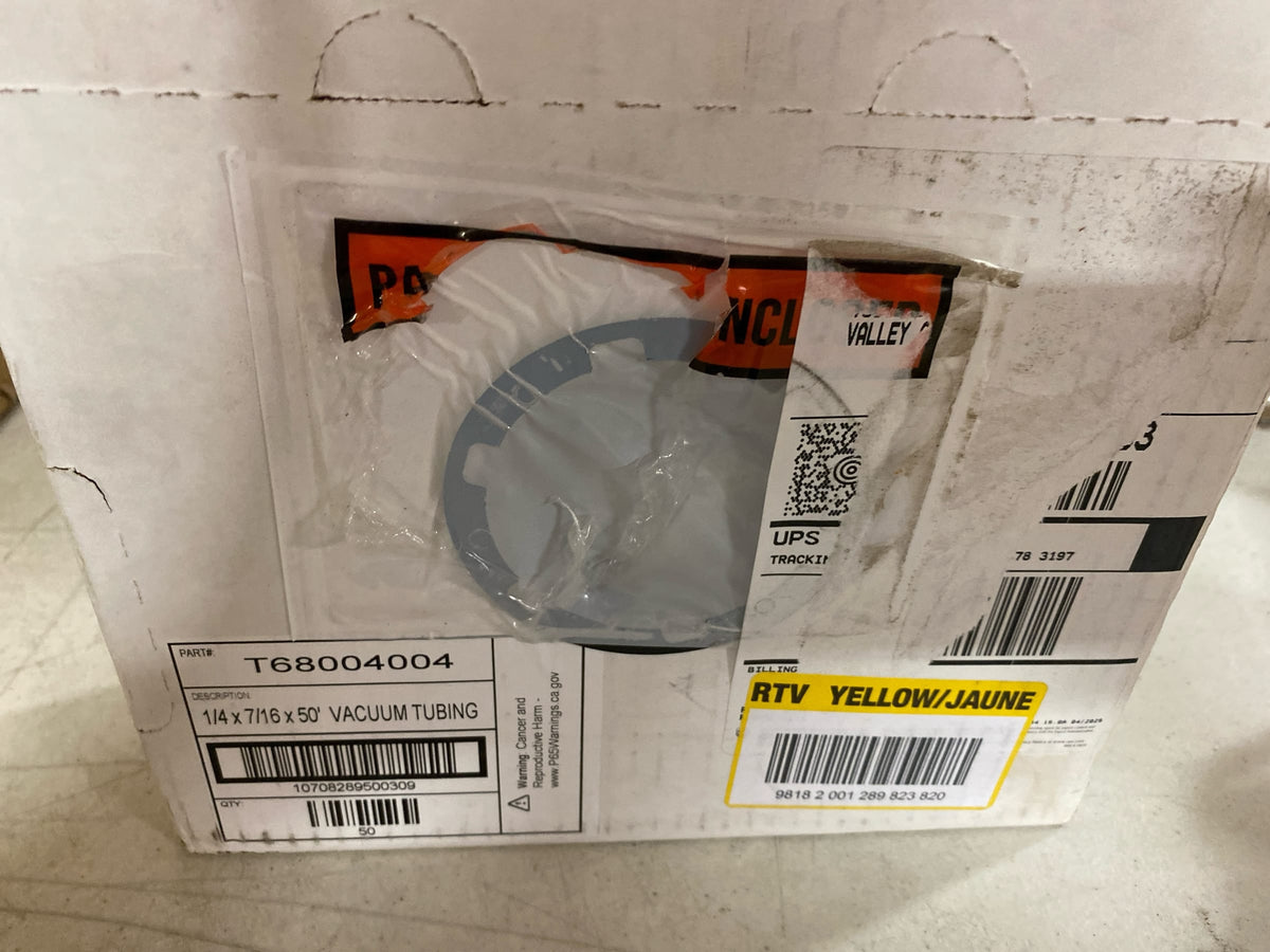 UDP T68004004 Vacuum Tubing 1/4ID X 50 ft Dispenser Box, Black