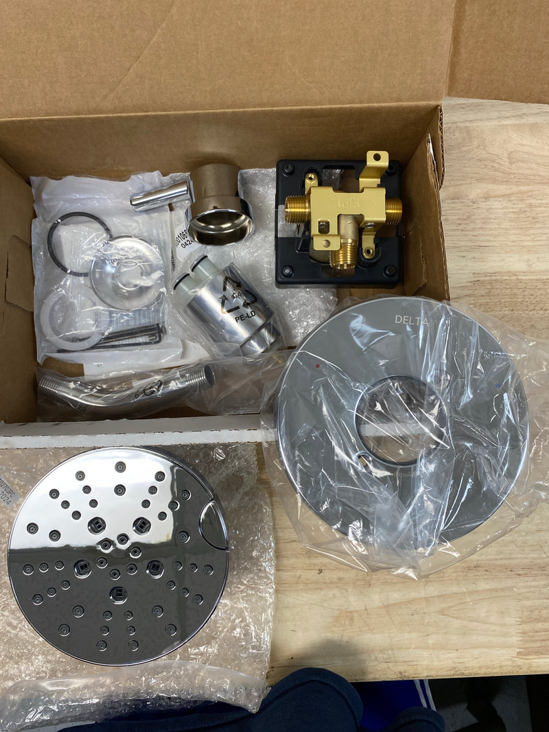 Delta 142749 Nicoli Single Function Pressure Balanced Shower Only with Included Rough-In Valve - Chrome