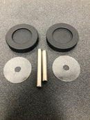 Miseno MBDH2485BK Round Barn Door Pull Disk Set - Black