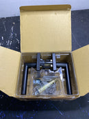 Kwikset 730MILSQT-514 Milan Privacy Door Lever Set with Square Rose - Matte Black