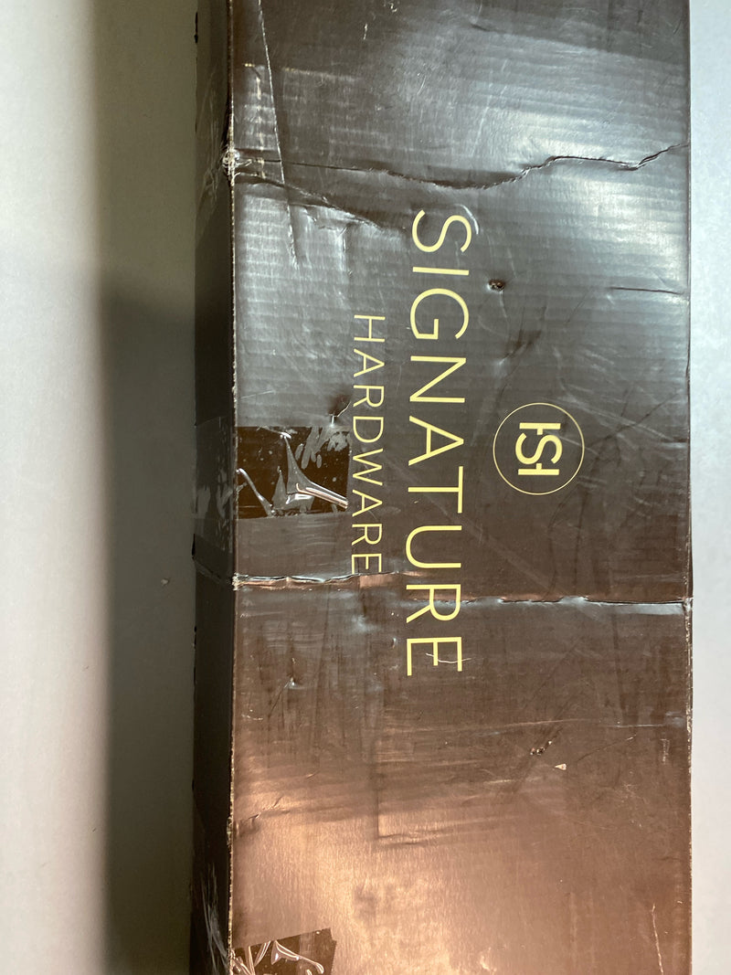 Signature Hardware 953918 Drea Floor Mounted Tub Filler with Built-In Diverter - Includes Hand Shower - Matte Black