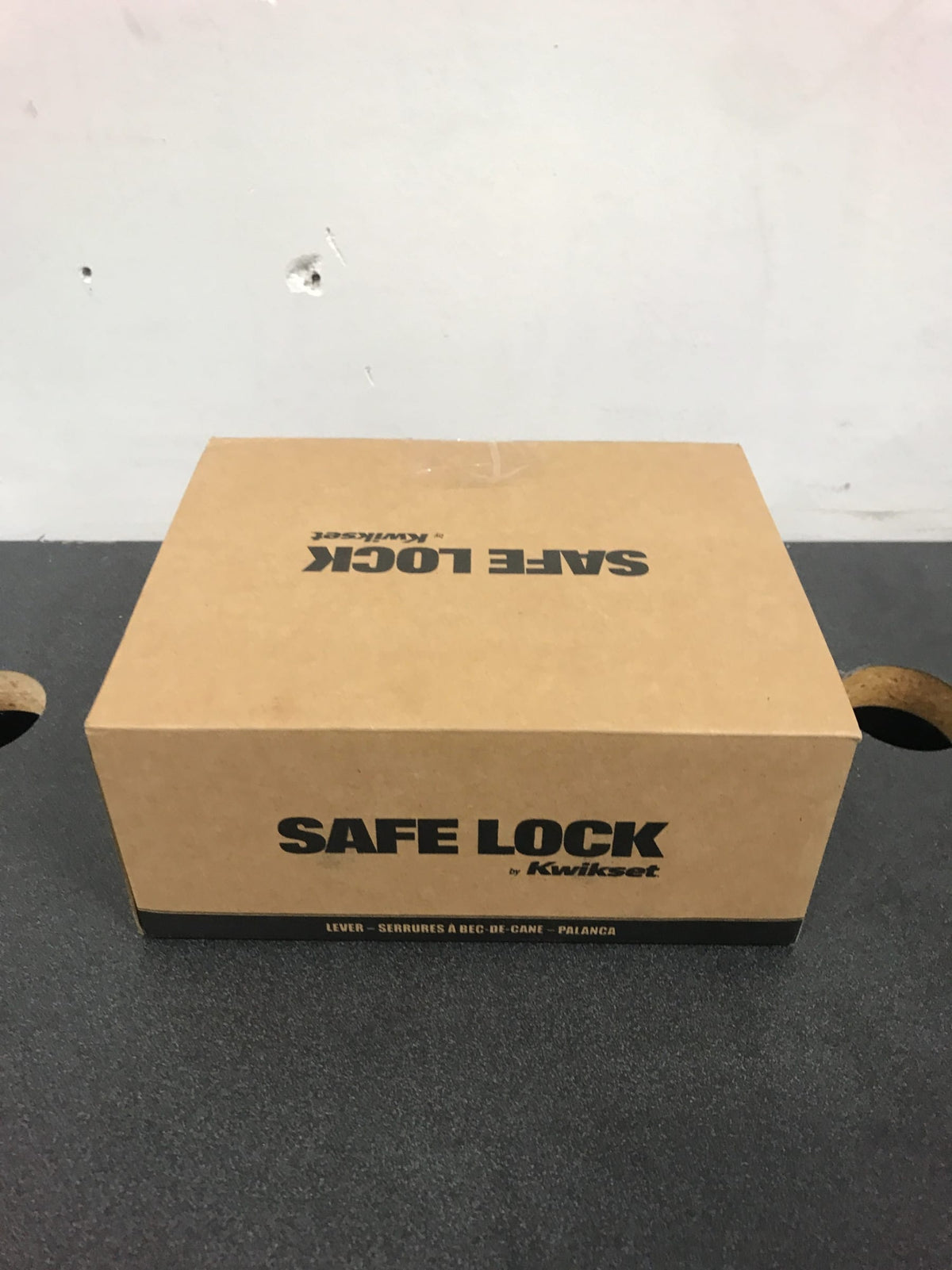 Kwikset Safelock Daylon Privacy Door Lever Set with Square Rose