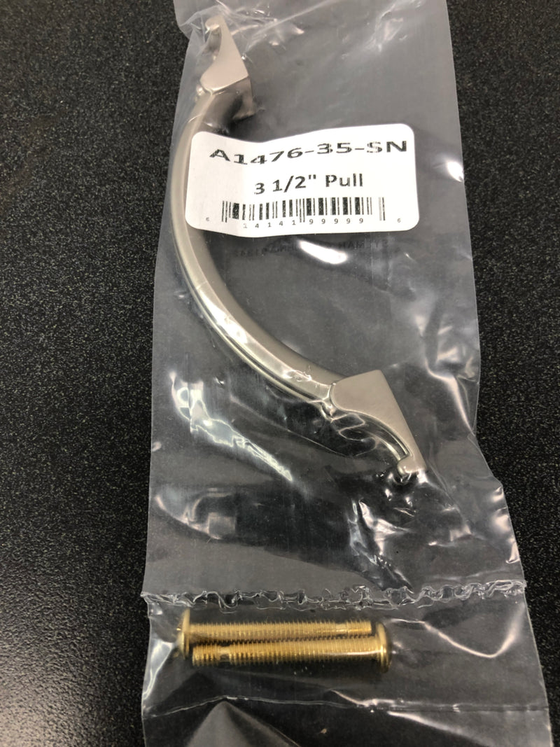Alno A1476-35-SN Fiore 3-1/2 Inch Center to Center Handle Cabinet Pull - Satin Nickel
